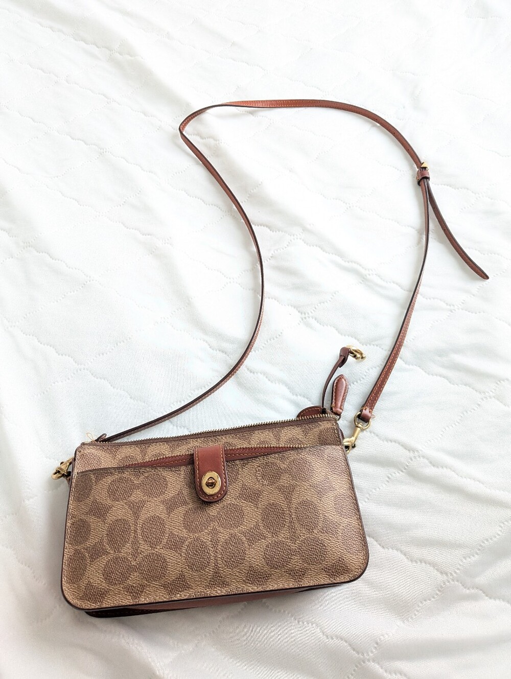 Coach Signature Monogram Crossbody Bag